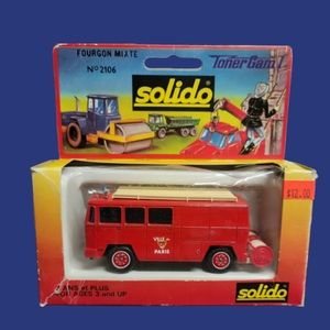 Solido TonerGam1 Fourgon Mixte No.2106 Vintage Fire Engine